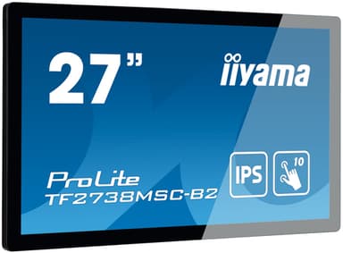 iiyama ProLite TF2738MSC-B2 computer monitor 68.6 cm (27") 1920 x 1080 pixels Full HD LED Touchscreen Multi-user Black view 1