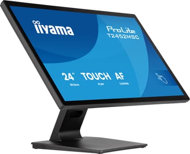 iiyama ProLite T2452MSC-B2 computer monitor 61 cm (24") 1920 x 1080 pixels Full HD Touchscreen Black view 1
