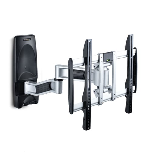 StarTech.com Articulating TV Wall Mount, VESA Wall Mount, Supports 26 to 65 inch/99lb/Flat/Curved TVs, Retractable Low Profile Wall Mount TV Bracket, Adjustable Corner TV Wall Mount - TAA