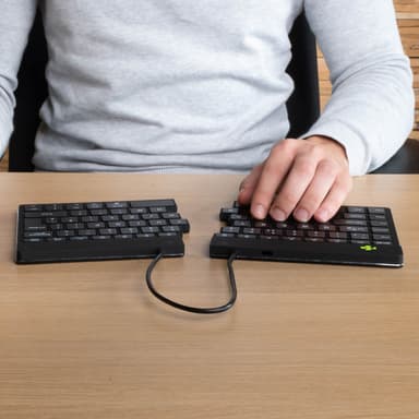 R-Go Tools Ergonomic keyboard R-Go Split Break with break software, ergonomic split keyboard, QWERTY (UK), Bluetooth, black view 7