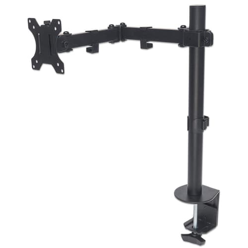 Manhattan Desk Mount for TV & Monitors (Full Motion), For screens 13" to 27", Clamp fitting to desk, VESA compatibility: 75x75mm and 100x100mm - check the dimensions of the four mounting holes on back of screen to ensure it fits, Max 8kg, Bracket, Lifetime Warranty