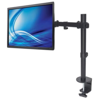 Manhattan Desk Mount for TV & Monitors (Full Motion), For screens 13" to 27", Clamp fitting to desk, VESA compatibility: 75x75mm and 100x100mm - check the dimensions of the four mounting holes on back of screen to ensure it fits, Max 8kg, Bracket, Lifetime Warranty view 4