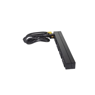 APC NetShelter Basic Rack PDU, 1U, 1PH, 3.7kW 230V 16A or 3.3kW 208V 16A, x12 C13 outlets, C20 cord view 12
