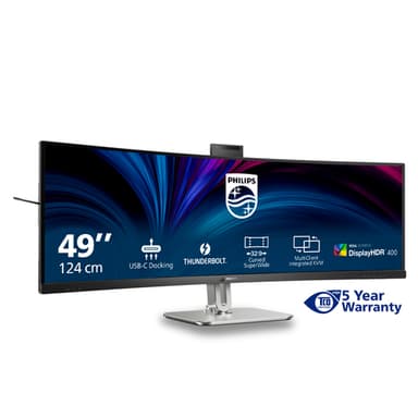 Philips 49B2U6903CH/00 computer monitor 124 cm (48.8") 5120 x 1440 pixels Dual QHD LCD Grey view 4