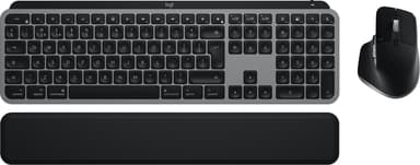 Logitech Master MX Keys S Combo for Mac keyboard Mouse included Home/Office RF Wireless + Bluetooth QWERTY UK English Aluminium, Black view 5