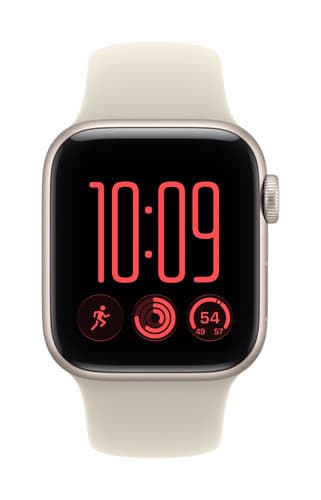 Apple Watch SE (3nd generation) SE 3 GPS + Cellular 40mm Starlight Aluminium Case with Sand Sport Band - S/M