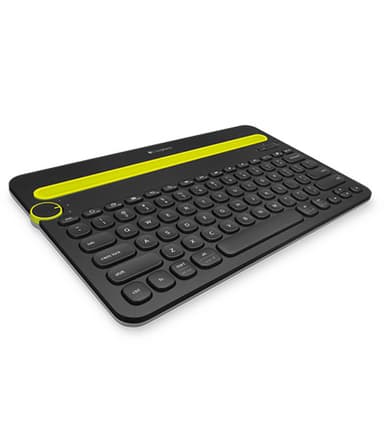 Logitech K480 QWERTZ Swedish Bluetooth Black, Green view 2