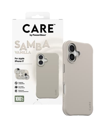 PanzerGlass CARE™ by ® Samba Case Vanilla w. MagSafe iPhone 17