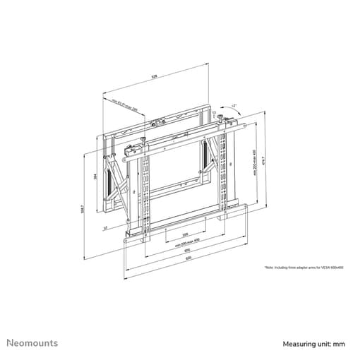 Neomounts WL95-800BL1 Videowall wall mount 42-70" - pop-out - max 35 kg