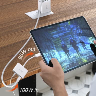 j5create JCA122 USB-C® to 3.5mm Audio Adapter with Power Delivery, Black view 4