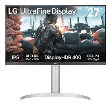 LG 27UP650K-W computer monitor 68.6 cm (27") 3840 x 2160 pixels 4K Ultra HD White view 1
