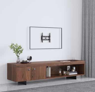 Manhattan Wall Mount for TV & Monitors (Fixed Ultra Slim), For screens 23" to 42", VESA compatibility: all between 75x75mm to 200x200mm - check the dimensions of the four mounting holes on back of screen to ensure it fits, Max 45kg, Black, Bracket view 5
