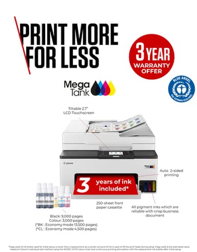 Canon MAXIFY GX2050 Inkjet A4 600 x 1200 DPI 9.1 ppm Wi-Fi view 8