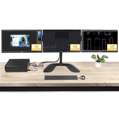 StarTech.com 3-Port MST Hub - DisplayPort to 3x HDMI, Triple 4K 60Hz Monitors, DP 1.4 Multi-Monitor Video Adapter, 1ft (30cm) Built-in Cable, USB Powered, Windows Only view 5
