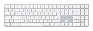 Apple Magic w/ Numeric Keypad keyboard Universal Bluetooth QWERTY UK English Silver, White view 1