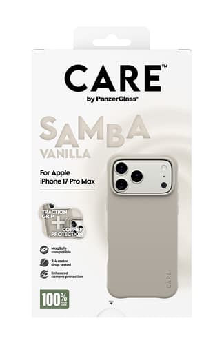 PanzerGlass CARE™ by ® Samba Case Vanilla w. MagSafe iPhone 17 Pro Max view 3