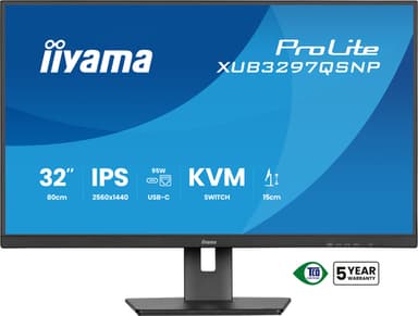 iiyama ProLite XUB3297QSNP-B1 computer monitor 81.3 cm (32") 2560 x 1440 pixels Quad HD LED Black view 8