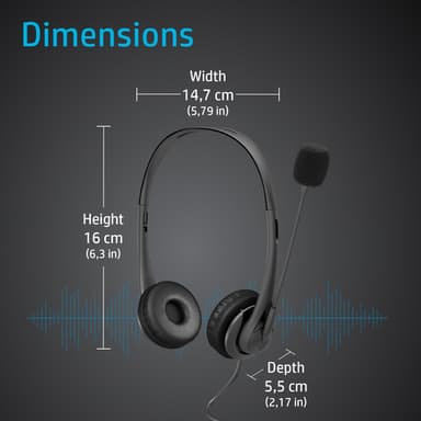 HP Stereo 3.5mm Headset G2 view 3