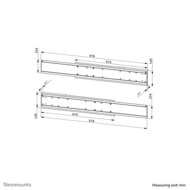 Neomounts ADM-875BL2 Dual screen adapter 42-65" view 16