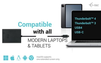 i-tec USB-C Dual 4K/60Hz (single 8K/30Hz) HDMI Video Adapter view 9