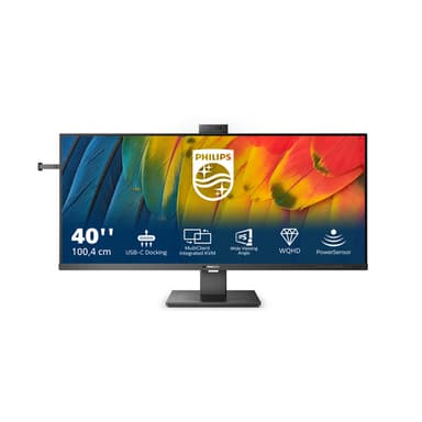 Philips 5000 series 40B1U5601H/00 computer monitor 101.6 cm (40") 3440 x 1440 pixels Wide Quad HD LCD Black view 2