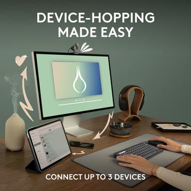 Logitech Pebble 2 M350s mouse Travel Ambidextrous RF Wireless + Bluetooth Optical 4000 DPI view 12