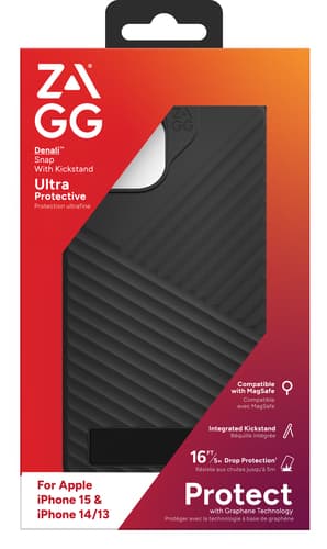 ZAGG Cases Denali Snap KS Apple iPhone 15/iPhone 14/13 Black EN/FR view 6