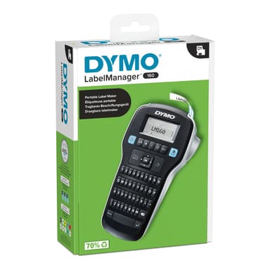 DYMO LabelManager 160 Label Maker | Handheld Label Printer with QWERTY Keyboard | Includes Black & White D1 Label Tape (12mm) | For Home & Office view 9