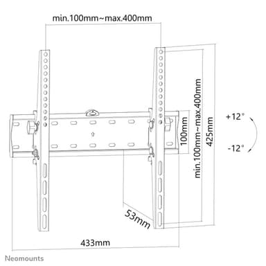 Neomounts FPMA-W350BLACK TV mount wall 32-55" - tiltable view 15