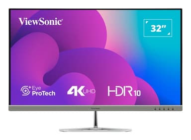 Viewsonic VX3276-4K-MHD-2 computer monitor 81.3 cm (32") 3840 x 2160 pixels 4K Ultra HD LCD Black, Silver view 2