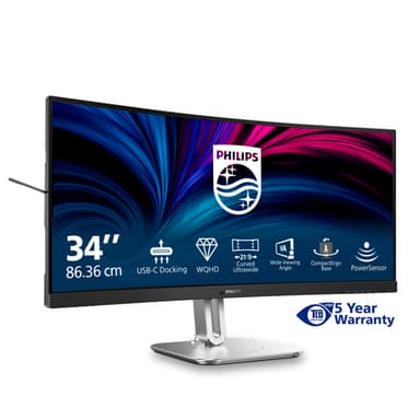 Philips 5000 series 34B2U5600C/00 computer monitor 86.4 cm (34") 3440 x 1440 pixels Dual QHD LCD Grey view 4