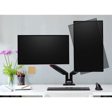 Kensington SmartFit One-Touch Height-Adjustable Dual Monitor Arm view 2