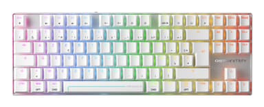 CHERRY MX 8.2 Pro TMR Wireless keyboard Gaming USB + RF Wireless + Bluetooth AZERTY French Silver, White view 1