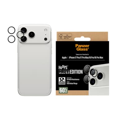 PanzerGlass ® Hoops® Camera Lens Protector Transparent iPhone 17 Pro | iPhone 17 Pro Max | iPhone 16 Pro | 16 Pro Max Clear screen protector Apple 1 pc(s) view 2