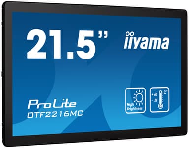 iiyama OTF2216MC-B1 computer monitor 54.6 cm (21.5") 1920 x 1080 pixels Full HD LCD Touchscreen Black view 1