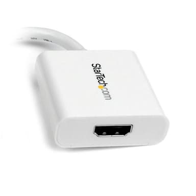 StarTech.com Mini DisplayPort to HDMI Adapter - mDP to HDMI Video Converter - 1080p - Mini DP or Thunderbolt 1/2 Mac/PC to HDMI Monitor/Display/TV - Passive mDP 1.2 to HDMI Dongle - White view 2