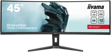 iiyama G-MASTER RED EAGLE CURVED computer monitor 113 cm (44.5") 5120 x 1440 pixels Dual QHD LED Black view 2