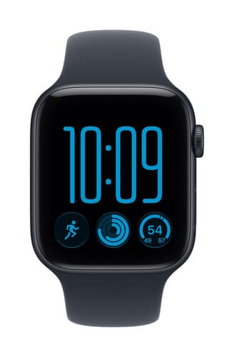 Apple Watch SE (3nd generation) SE 3 GPS 44mm Midnight Aluminium Case with Navy Blue Sport Band - M/L
