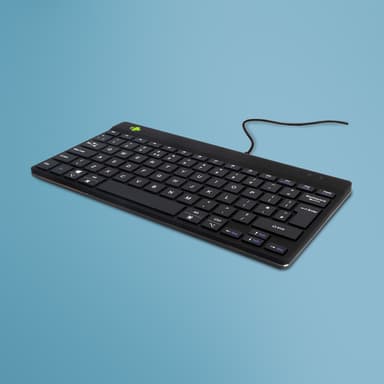 R-Go Tools Ergonomic keyboard R-Go Compact Break, compact keyboard with break software, QWERTY (UK), wired, black view 1