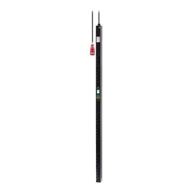 APC Easy Rack PDU, Switched Metered Outlet, 0U, 3 Phase, 11kW, 230V, 16A, (18) C13 and (6) C19 outlets, IEC60309 3P+N+PE inlet view 1