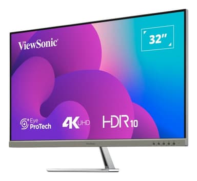 Viewsonic VX3276-4K-MHD-2 computer monitor 81.3 cm (32") 3840 x 2160 pixels 4K Ultra HD LCD Black, Silver view 5