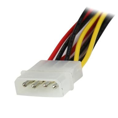 StarTech.com 12in LP4 to 2x Latching SATA Power Y Cable Splitter Adapter - 4 Pin LP4 to Dual SATA view 2
