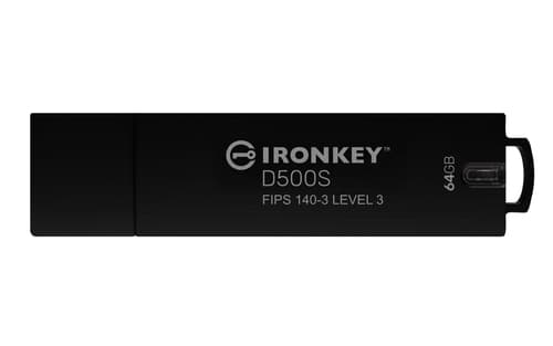 Kingston Technology IronKey 64GB D500S FIPS 140-3 Lvl 3 AES-256