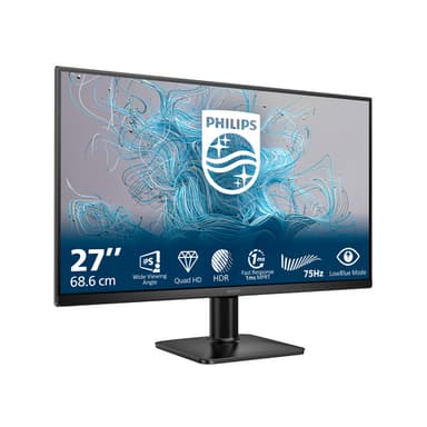 Philips 1000 series 27E2N1500L/00 computer monitor 68.6 cm (27") 2560 x 1440 pixels Quad HD LED Black view 2