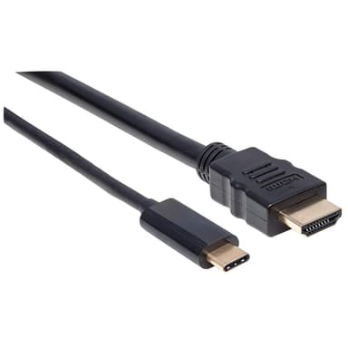 Manhattan USB-C to HDMI Cable, 4K@30Hz, 2m, Black, Male to Male, Three Year Warranty view 2