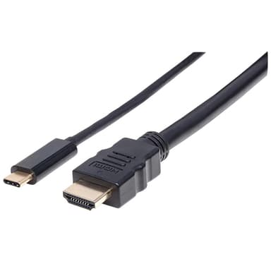 Manhattan USB-C to HDMI Cable, 4K@30Hz, 2m, Black, Male to Male, Three Year Warranty view 1