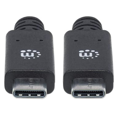 Manhattan USB-C to USB-C Cable, 1m, Male to Male, Black, 10 Gbps (USB 3.2 Gen2 aka USB 3.1), 5A (super fast charging), SuperSpeed+ USB, Lifetime Warranty, Equivalent to USB31C5C1M view 3