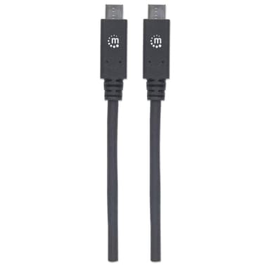 Manhattan USB-C to USB-C Cable, 1m, Male to Male, Black, 10 Gbps (USB 3.2 Gen2 aka USB 3.1), 5A (super fast charging), SuperSpeed+ USB, Lifetime Warranty, Equivalent to USB31C5C1M view 4