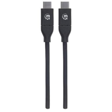 Manhattan USB-C to USB-C Cable, 2m, Male to Male, 480 Mbps (USB 2.0), 5A (super fast charging), Hi-Speed USB, Black, Lifetime Warranty, Equivalent to USB2C5C2M view 4