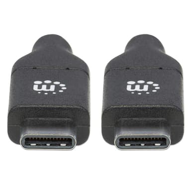 Manhattan USB-C to USB-C Cable, 2m, Male to Male, 480 Mbps (USB 2.0), 5A (super fast charging), Hi-Speed USB, Black, Lifetime Warranty, Equivalent to USB2C5C2M view 3